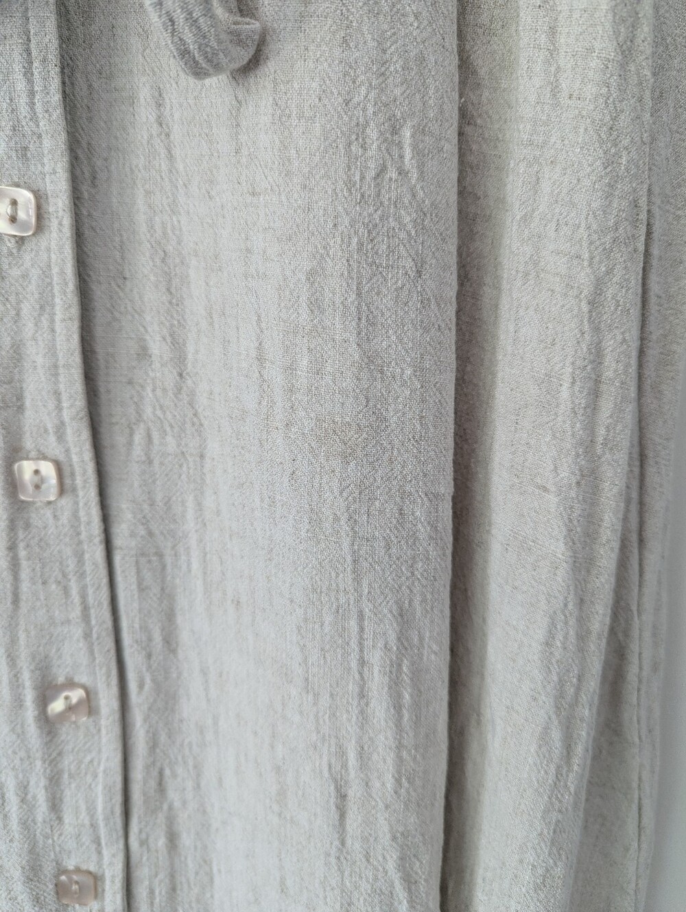 Rachel Pally Piper Dress Linen Blend Puff Sleeve Button Tie Waist Midi USA - Picture 7 of 12